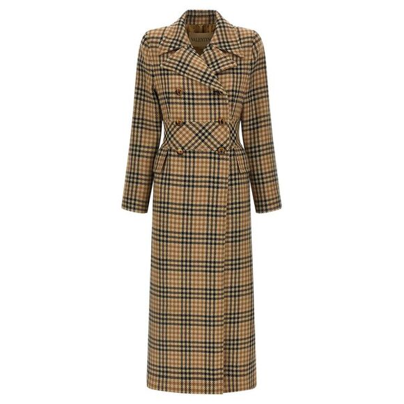 Valentino Garavani Women Valentino Garavani Houndstooth Wool Coat - Picture 1 of 4